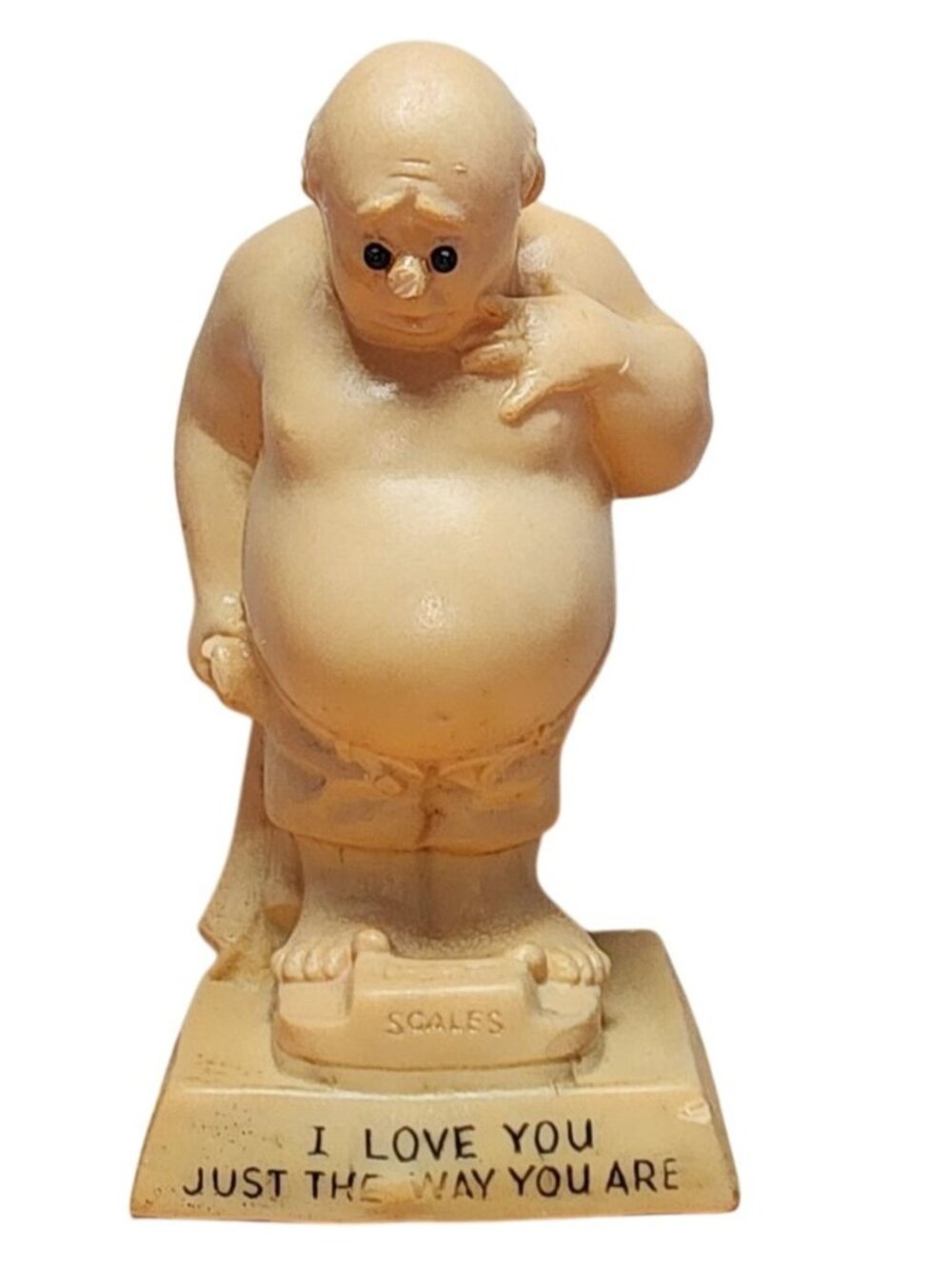 Vintage R&W Berries Co I Love You Just The Way You Are Statue Figure On Scale